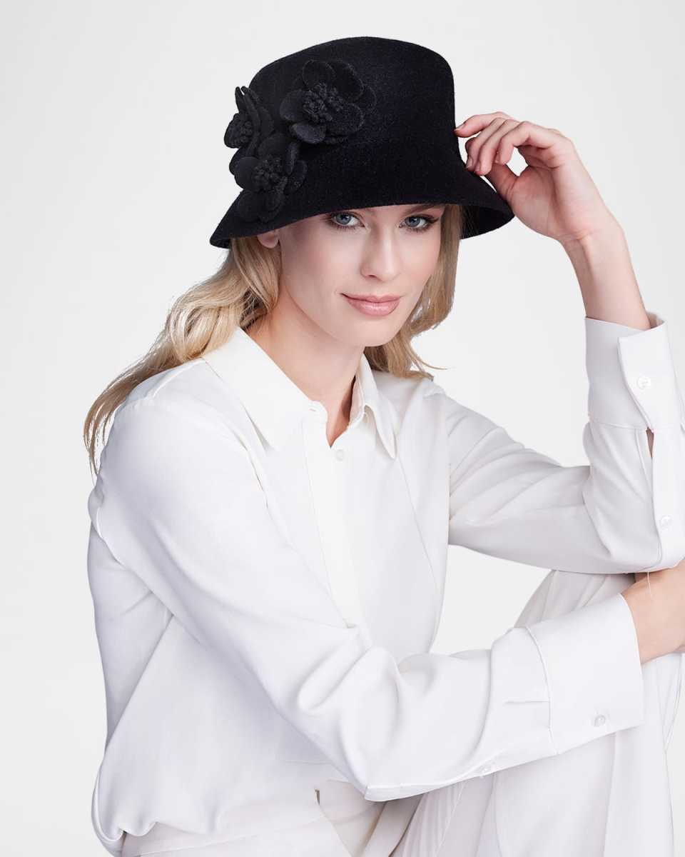 Lyla Flower Wool-Blend Bucket Hat
